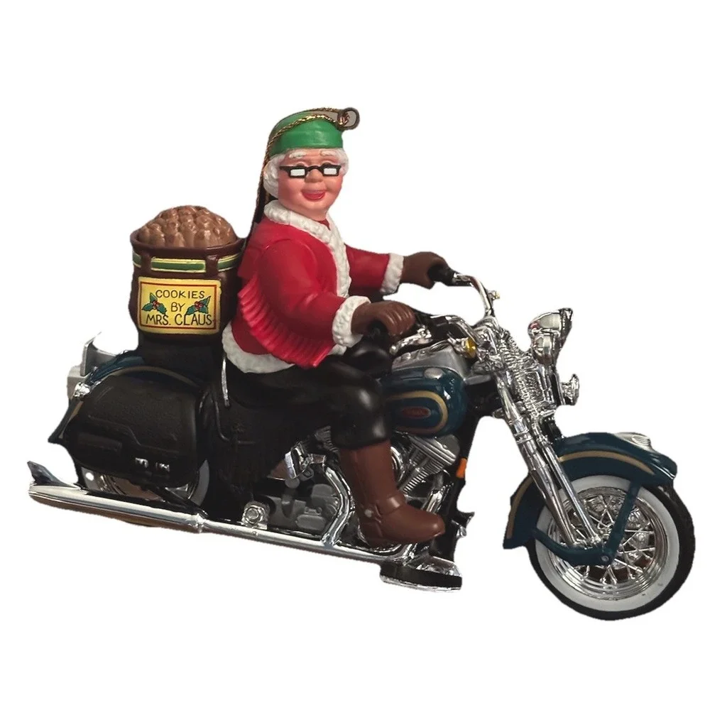 Mr‎ And Mrs Santa Claus Riding Their Harley Davidson Sleigh's